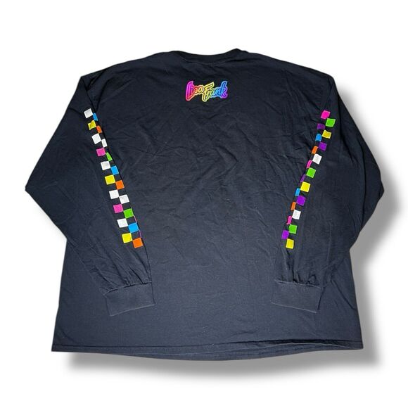 Lisa Frank 1993 Black Long Sleeved Hip Hop Bears Colorful Shirt Adult Size 2XL - Picture 6 of 7